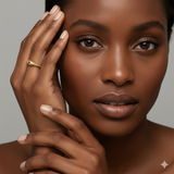 טבעת זהב טיפה משובצת ספיר אדום