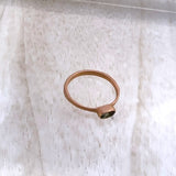 טבעת זהב אדום עם טרומלין טורקיז
