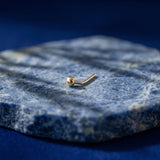 עגיל זהב צמוד - כדורון של 18