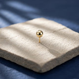 עגיל זהב צמוד - כדורון של 18