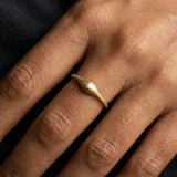 טבעת זהב טיפה מעודנת