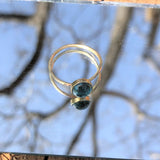 טבעת זהב עם בלו-סטון טורקיז